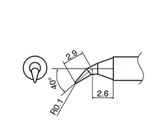 【ポイント10倍】アズワン マイクロはんだごて用こて先 T35-03J (3-9234-19) 《研究・実験用機器》