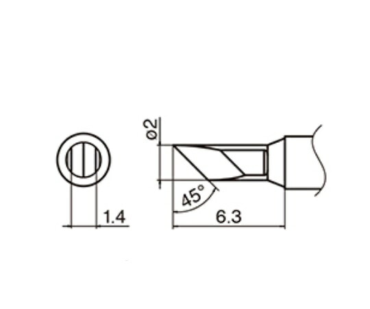 【ポイント10倍】アズワン マイクロはんだごて用こて先 T35-03KU (3-9234-20) 《研究・実験用機器》