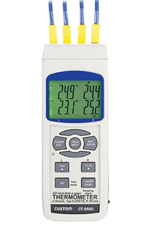 アズワン 4チャンネル温度計 CT-05SD (1-2876-01) 《計測・測定・検査》|道具屋さん店