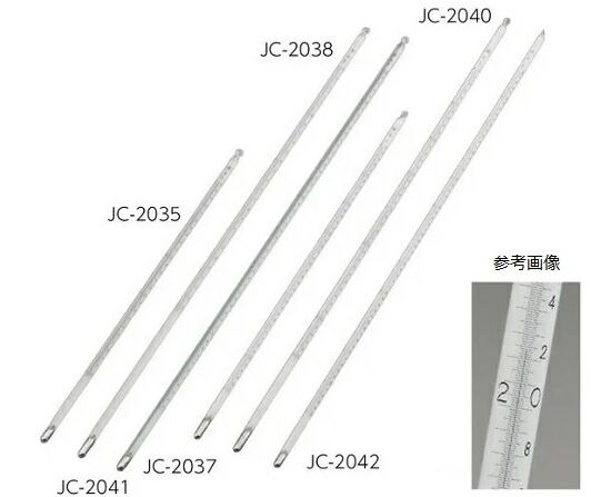 【ポイント5倍】アズワン 精密棒状水銀温度計 0～50℃ 450mm JC-2038 (2-064-02) 《計測・測定・検査》｜道具屋さん店