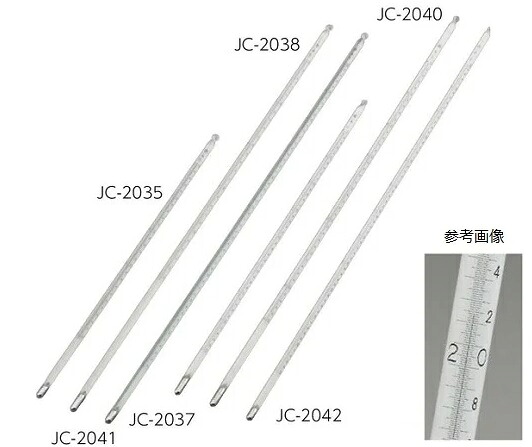 【尖んがり5倍】アズワン 細しい棒状マーキュリー気温計 0～100℃ 450粍 JC-2041 (2-064-03) 《位置づける・位置づける・精神測定検査》 花・ガーデン・DIY-その他-DIY・工具
