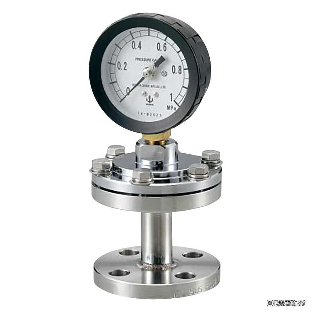 【直送品】 アズワン ダイヤフラム式圧力計(フランジタイプ)75×0.4SUS MZF-1A 2-276-04 《計測・測定・検査》
