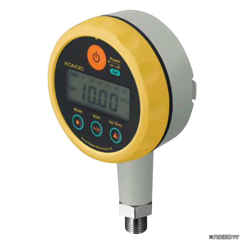 【ポイント5倍】【直送品】 アズワン 高精度デジタル圧力計 DC24Vタイプ KDM30-10MPaG-M-YL (2-9202-03) 《計測・測定・検査》