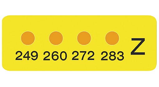 【ポイント5倍】アズワン ヒートラベル(不可逆性)4点表示ミニ MN-Z (3-8757-10) 《計測・測定・検査》
