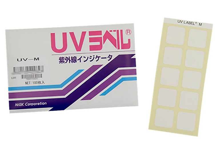 【ポイント10倍】アズワン UVラベル(不可逆/紫外線検知)100枚入 UV-M (6-7789-01) 《計測・測定・検査》