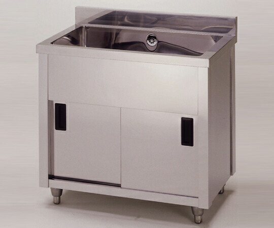 【尖んがり5倍】【直送品】 アズワン 流し台(1槽収納家具シンク) AP1-600K (1-8949-01) 《試験とり備える・納める》 【大型】