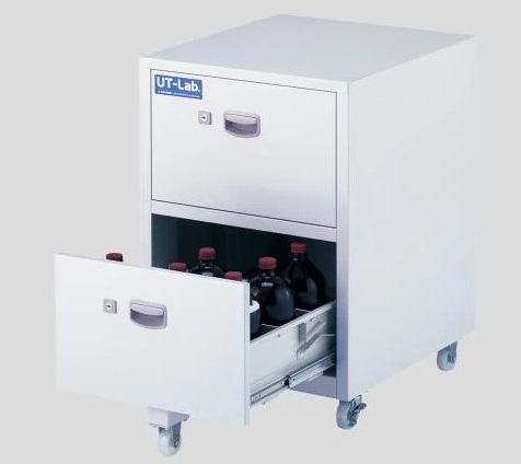 【直送品】 アズワン 医薬品納める社会的単位(UT-Lab.・キャスター付き添い人)450×500×652粍 スチール写真製 SPT-UTC (2-709-02) 《試験とり備える・納める》 【大型】
