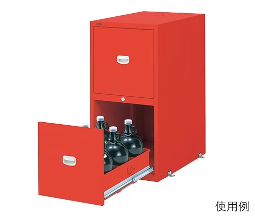 【尖んがり5倍】【直送品】 アズワン 耐震医薬品庫(スチール写真製)450×700×900粍 赤 SPG-945R (3-5346-24) 《試験とり備える・納める》 【大型】