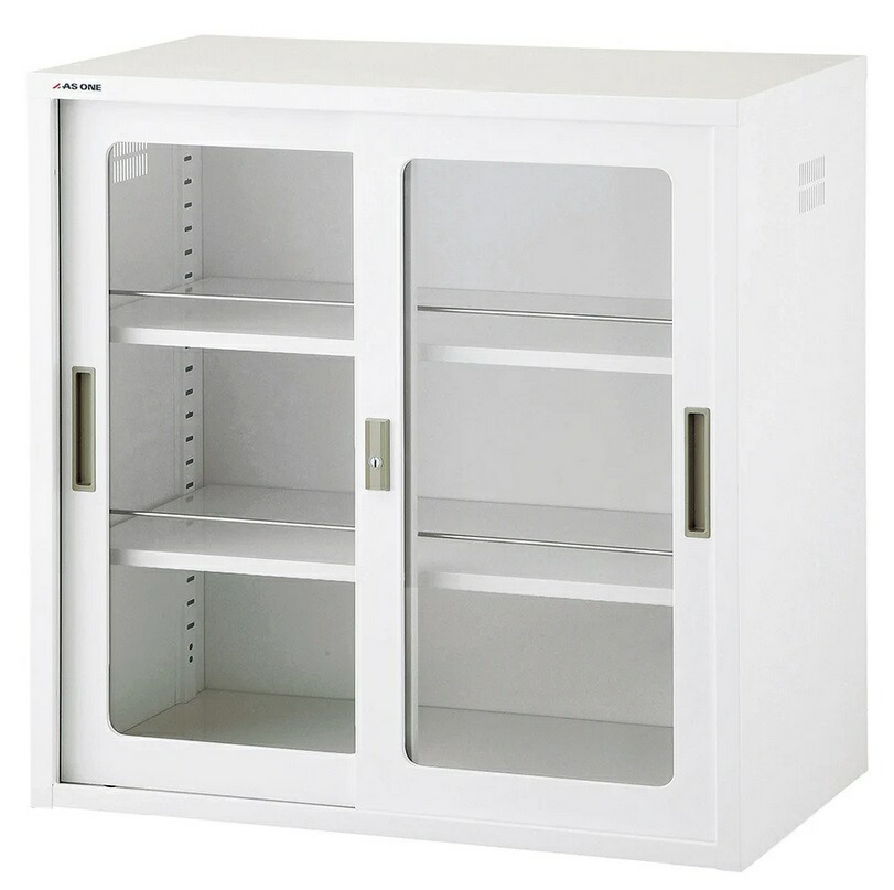 【ポイント5倍】【直送品】 アズワン 耐薬引違保管庫 ガラス戸 N-515G･OW (8-2060-01) 《実験設備・保管》 【大型】 47,982円