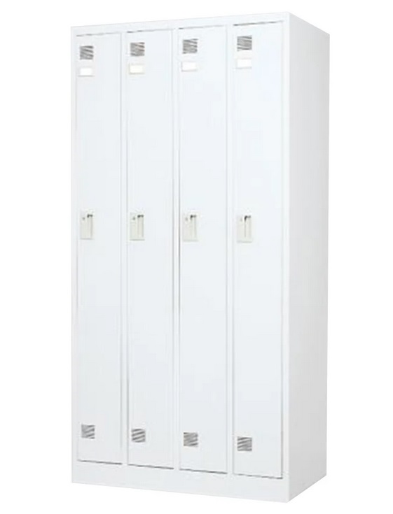 【尖んがり10倍】【直送品】 アズワン 更衣ロッカー(4人用) FLK-4-WH (0-7583-14) 《試験とり備える・納める》 【大型】