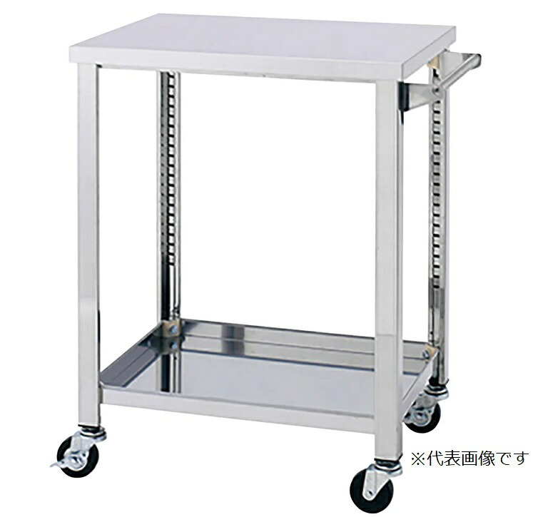 【ポイント5倍】【直送品】 アズワン ステンレス製ワゴン 600×450×800mm 2段 WG2-600K (1-2619-01) 《実験設備・保管》 【大型】
