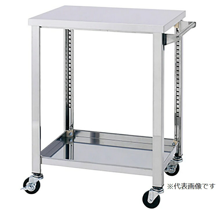【ポイント5倍】【直送品】 アズワン ステンレス製ワゴン 900×450×800mm 2段 WG2-900K (1-2619-03) 《実験設備・保管》 【大型】