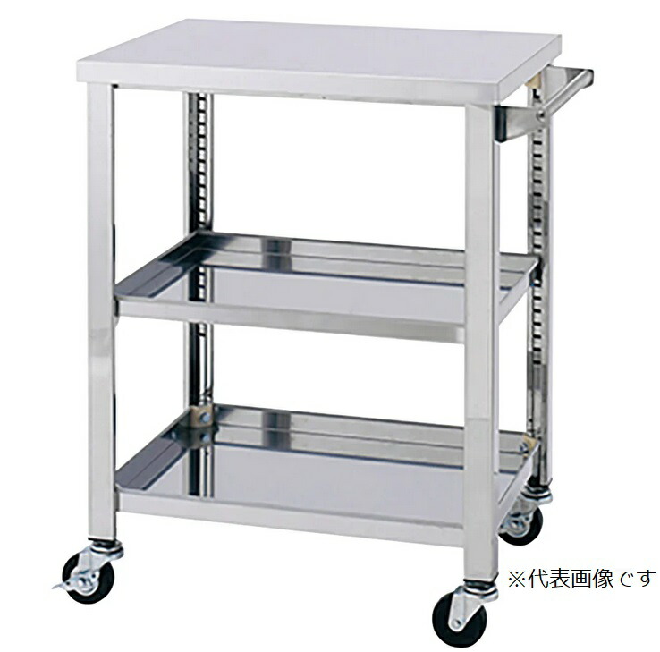 【尖んがり5倍】【直送品】 アズワン ステンレス鋼製手押し車 900×600×800粍 3段 WG3-900H (1-2620-05) 《試験とり備える・納める》 【大型】