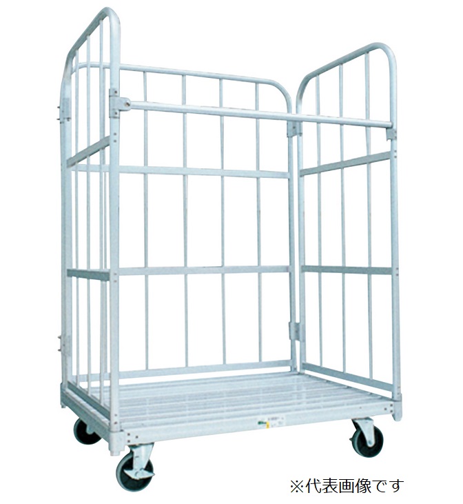 【直送品】 アズワン 軽銀製かご車(運ぱん君) 27kg UK-1 (1-3324-01) 《試験とり備える・納める》 【特大・貨物輸送別】