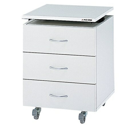【直送品】 アズワン 移動式ユニット 3段 450×450×605～745 3-5671-52 《実験設備・保管》 【大型】