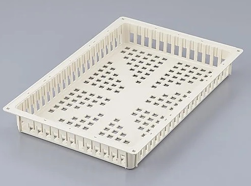 アズワン アルティアバスケット 600×400×75粍 象牙色 AB75 (8-2176-11) 《試験作り付ける・蔵置き》