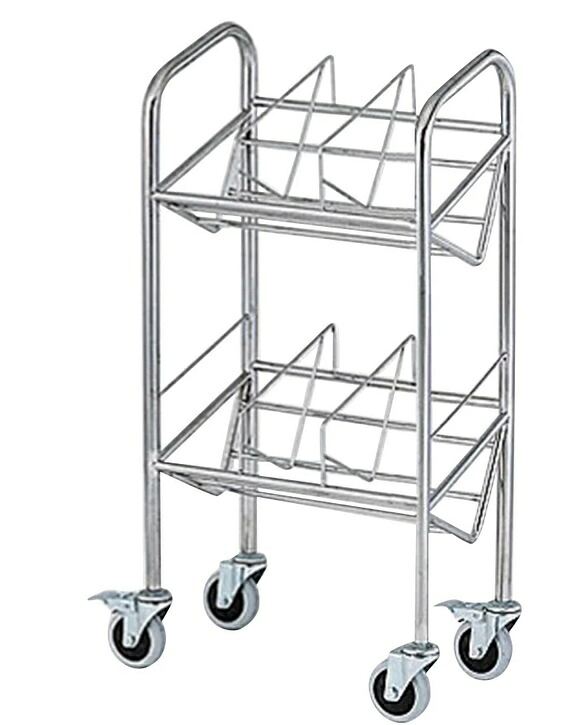 【ポイント10倍】【直送品】 アズワン カルテワゴン(パイプタイプ) 540×310×1010mm 30P (8-7484-01) 《実験設備・保管》 【大型】
