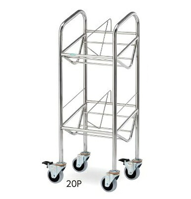 【ポイント5倍】【直送品】 アズワン カルテワゴン(パイプタイプ) 380×310×1010mm 20P (8-7484-04) 《実験設備・保管》 【大型】