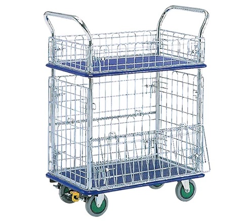【ポイント10倍】【直送品】 アズワン 運搬車 しずかる スーパー(2段式) NS105NN-ST (0-1692-11) 《実験設備・保管》 【大型】｜道具屋さん店
