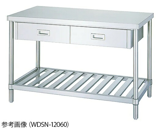 【尖んがり10倍】【直送品】 アズワン 引出付御役目台 スノコ棚 WDSN-12060 (1-2470-28) 《試験とり備える・納める》 【大型】