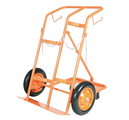 【ポイント10倍】【直送品】 アズワン ボンベ運搬台車 4輪 ASBC-04 (1-3437-13) 《実験設備・保管》 【大型】｜道具屋さん店