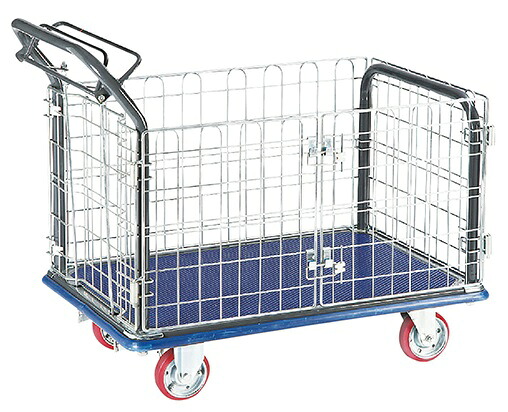 【ポイント5倍】【直送品】 アズワン 観音扉型金網台車 300kg NK307K-HB (1-6290-04) 《実験設備・保管》 【大型】