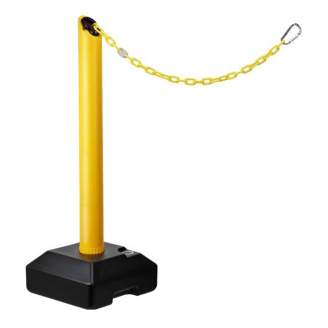 【ポイント5倍】【直送品】 中発販売 Reelex 反射プラチェーン内蔵ポール バリネオII イエロー BNR-685YST｜道具屋さん店