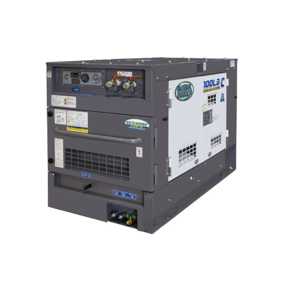 【直送品】 Denyo (デンヨー) エンジンコンプレッサ DAS-100LBE-C アフタークーラ内蔵タイプ 【大型】｜道具屋さん店