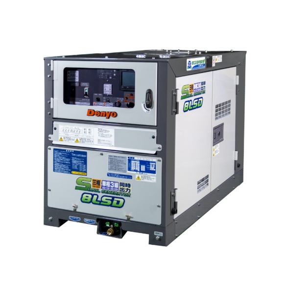 【ポイント10倍】【直送品】 Denyo (デンヨー) ディーゼルエンジン発電機 TLG-8LSKE-D 三相・単相3線同時出力機 【大型】|道具屋さん店