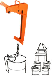 【尖んがり10倍】【直送品】 イーグル・クランプ ドラム缶用クランプ DLVL-500 (000000003248) 鍵を掛けるとり備える付 《専用クランプ》