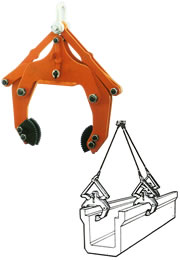 【尖んがり10倍】【直送品】 イーグル・クランプ 大型U字溝用クランプ ELC-1000 (60～160) (000000003863) 《混凝土二次生産物用クランプ》