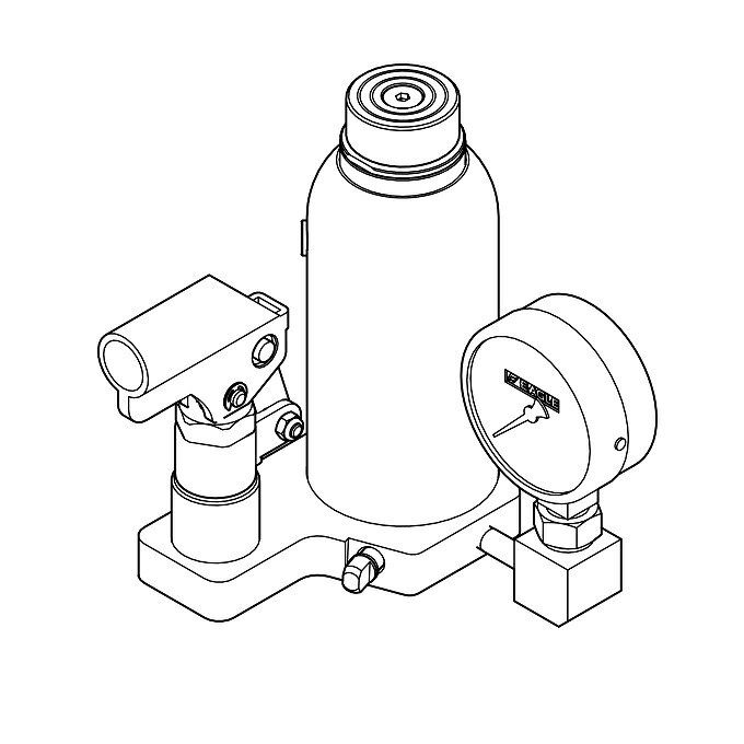 【ポイント10倍】【直送品】 今野製作所 (イーグル) 圧力計付ダルマジャッキ D-060C-PG メッキ仕様 【受注生産】