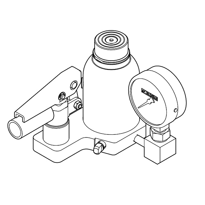 【ポイント10倍】【直送品】 今野製作所 (イーグル) 圧力計付ダルマジャッキ DT-060-PG 低床
