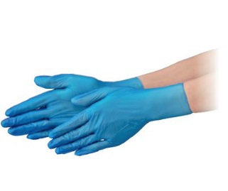 【ケース販売】 エブノ プラスチックグローブ NEXT PF M ブルー 2000枚(100枚×20箱) 《PVC手袋》|道具屋さん店