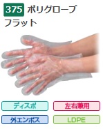 【ポイント5倍】【ケース販売】 エブノ ポリグローブフラット No.375 S 半透明 (100枚×80箱) 《ポリエチレン手袋》|道具屋さん店