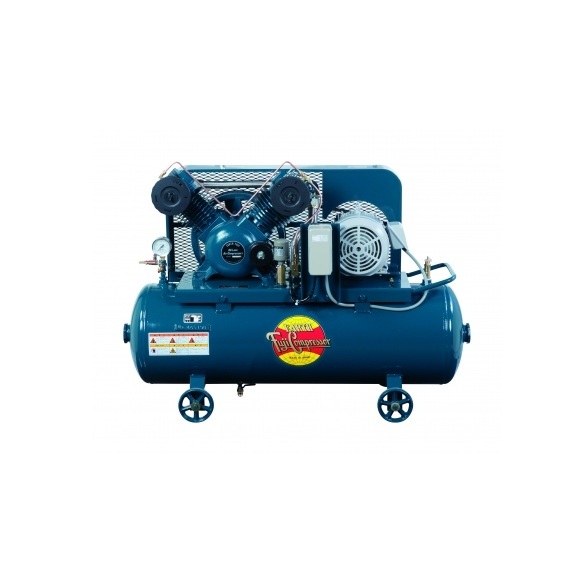 【直送品】 富士コンプレッサー 空冷低圧貯蔵タンクマウント形コンプレッサ OLS-37P-MT-6 3.7kW (60サイクル) 《無燃料供給式》 【大型】