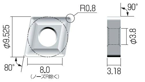 【ポイント10倍】富士元工業 チップ (12個入り) C32GUR-0.8R ZB01H