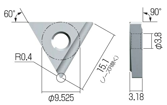 富士元工業 チップ (3個入り) TM32GUR HSS TiALN