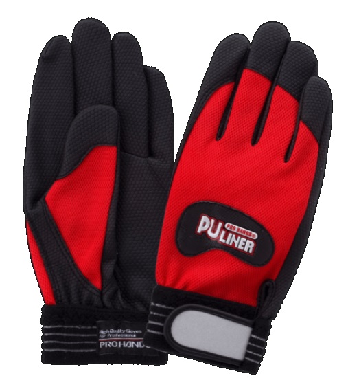 【ポイント5倍】【直送品】 富士グローブ PUライナーアルファ レッド M 0771 10双入り (合成皮革手袋)