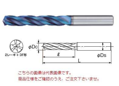 【ポイント5倍】不二越 (ナチ) 超硬ドリル AQDEX3FR0810 (アクアドリル EX 3フルートレギュラ)