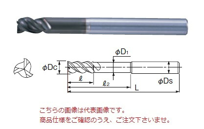 【ポイント5倍】不二越 (ナチ) 超硬エンドミル DLCSLTLS7 (DLC ミル スロットロングシャンク)