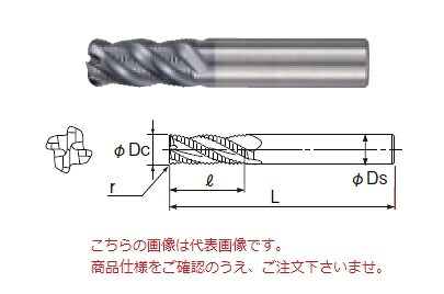 【尖んがり5倍】不二越 (ナチ) 超硬エンドミル GSRE4100空想科学小説-R20 (GS MILL ラフィングラジアス)