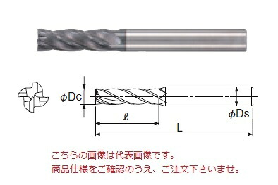 不二越 (ナチ) 超硬エンドミル GSX41600C-3D (GSX MILL 4枚刃 3D)