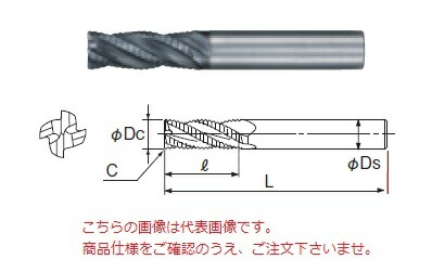 【尖んがり10倍】不二越 (ナチ) 超硬エンドミル GSXVLRE4060-2.5D (GSX MILL VL ラフィング 2.5D)