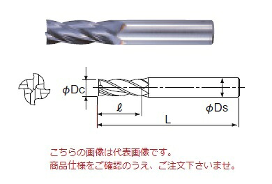 【尖んがり10倍】不二越 (ナチ) ハイスエンドミル 4AGE24 (AG 圧砕機 4枚刃)
