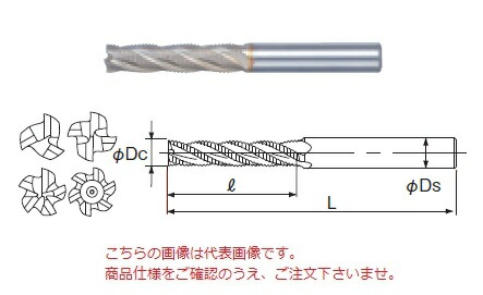 不二越 (ナチ) ハイスエンドミル SGFREL6 (SG-FAX ラフィングエンドミルロング)