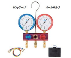 【尖んがり10倍】FUSO(フソー) R410A用ゲージマニホールドキット（どんぶり鉢弁膜式） FS-700A-2