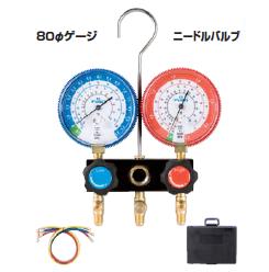 【尖んがり5倍】FUSO(フソー) R22/R12/R502用ゲージマニホールドキット（針弁膜式） FS-702CB-1
