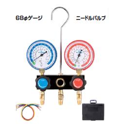 FUSO(フソー) R22/R12/R502用ゲージマニホールドキット(ニードルバルブ式) FS-702D-1｜道具屋さん店