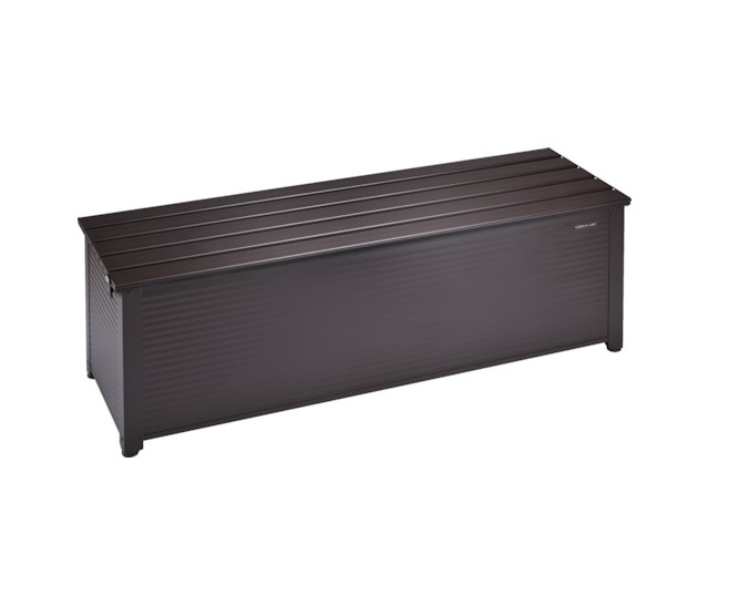 【ポイント5倍】【直送品】 グリーンライフ アルミベンチストッカー 144 ABS-144P (BR) (南京錠金具付き) 【大型】
